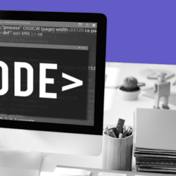 A monitor screen displaying clean, scalable code