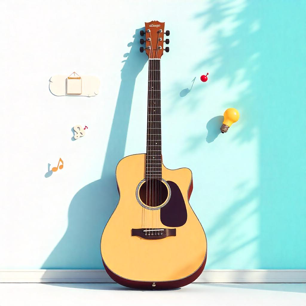 A classical acoustic guitar representing beginner to advanced lessons to unleash musical talent.